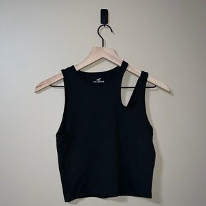 Hollister black ribbed tank top
